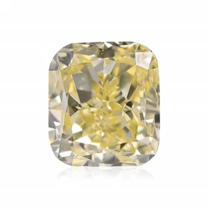 Diamante clásico corte cojín amarillo suelto de lujo 0,48 TCW para joyería - Imagen 1 de 8