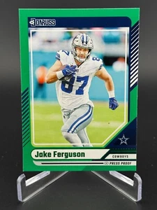 Jake Ferguson 2024 Donruss Football Green Press Proof #154 Dallas Cowboys - Picture 1 of 2