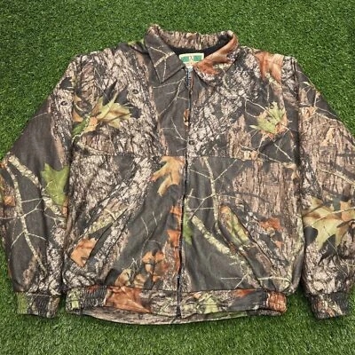 Game Winner Jacket Mens Medium M Mossy Oak Break Up Camouflage Full Zip Hunting - Image 1 of 4
