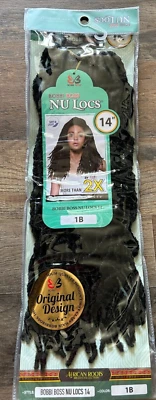 Bobbi Boss 100 % fibra premium cabello Nu Locs 14" (color #1B) Foto 1 de 2
