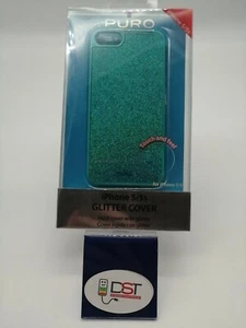 COVER PURO PER IPHONE 5/5S GLITTER COVER RIGIDA BLU - Foto 1 di 3