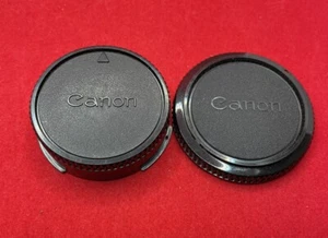 Tapas de lentes Canon delanteras y traseras vintage hechas en Japón - Imagen 1 de 3