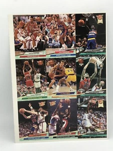 Sábana bajera Fleer Ultra Basketball 1992-93 sin cortar Pippen Malone Isiah Thomas y más - Imagen 1 de 6