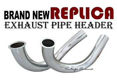 YAMAHA YDS2 DS2 YDS3 DS3 YM1 EXHAUST MUFFLER HEADER PIPE [EY7/EY8] *CHROME STEEL - Image 1 of 4