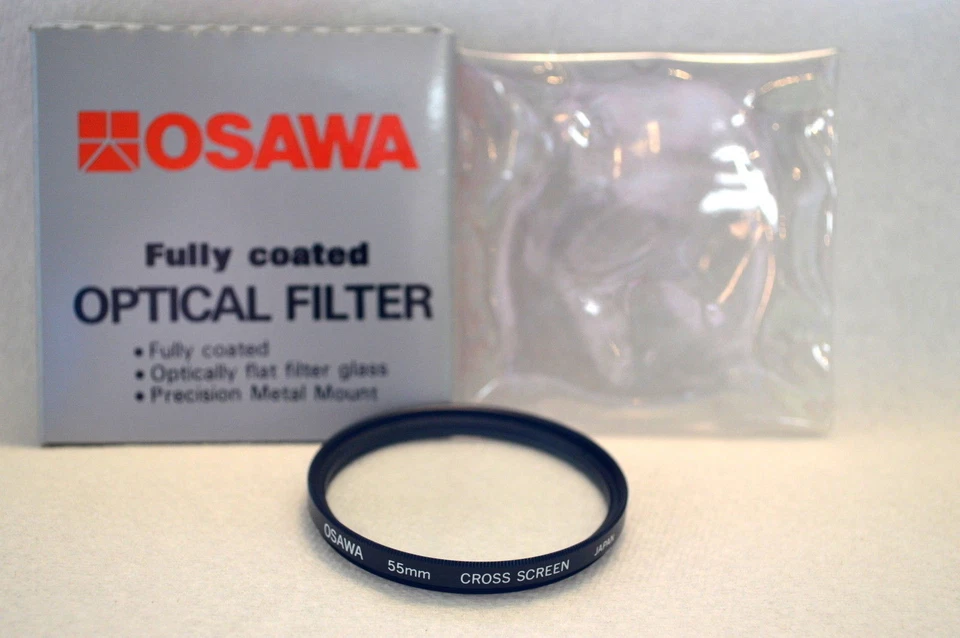 Osawa 55 mm NEW Cross Screen Screw-In Filter w Pouch & Box  Made in Japan (M70) - Image 1 of 1