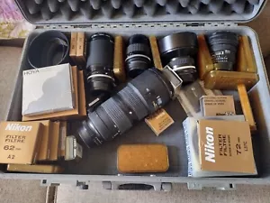 Nikon/Nikkor lens lot! Must see. 5 lenses in great condition. Filters galore! - Picture 1 of 9