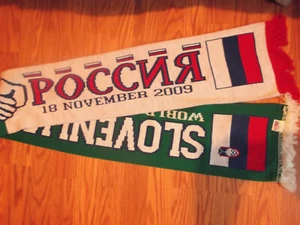 Russia Slovenia Football World Cup Game Day Scarf Soccer Team Europe   - Picture 1 of 4