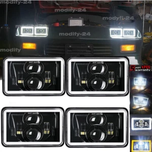 4PCS 4x6" inch LED Headlights Hi-Lo Beam Fit Chevrolet Monte Carlo SS 1980-1988 - Picture 1 of 12