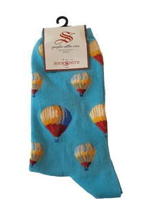 Women's SockSmith Cotton Crew Novelty Socks Balloons Size 9-11 New - Picture 1 of 1