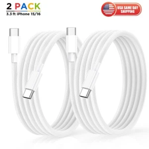 2x Apple USB-C auf USB-C Schnell Ladekabel Typ C Kabel für iPhone 15/16 Pro Max - Bild 1 von 7