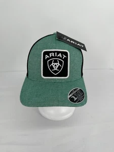 80MF One Size FlexFit 110 Ariat Large Patch Logo Green Mützen Cap - Bild 1 von 7