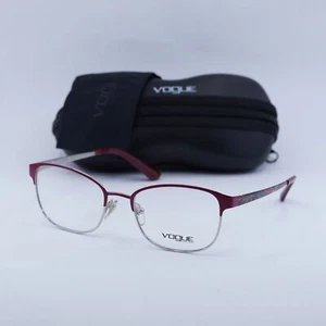 Anteojos Vogue VO4072 5055 rojo oscuro/plateado 52 mm nuevos auténticos - Imagen 1 de 6