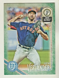 2018 Topps Gypsy Queen GREEN PARALLEL 265 JUSTIN VERLANDER Houston Astros RETAIL - Picture 1 of 2