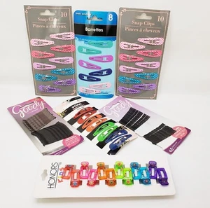 New Lot of Hair Ties Bows Barrettes Snap Clips Goody  Scunci over 150 Pieces - Picture 1 of 12