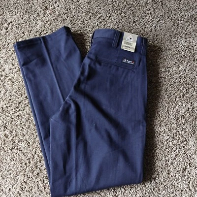 NEW 33x33 Bulwark Men's Navy Midweight Excel FR Flame resistant Work Pants - Image 1 of 2