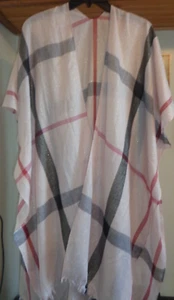JESSICA MCCLINTOCK RUBOR NOVA CHECK METALIZADO LARGO KIMONO NUEVO CON ETIQUETAS SISTEMA OPERATIVO - Imagen 1 de 10