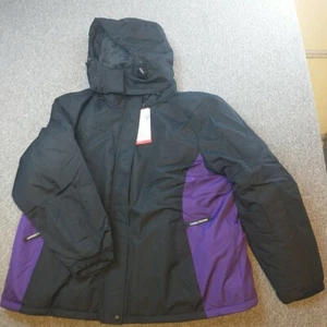 CAMEL CROWN Waterproof Hooded Ski Jacket Windbreaker Womens 3XL Black Outdoors - Picture 1 of 15