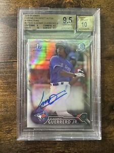 2016 Bowman Chrome Vladimir Guerrero Jr. Refractor Auto #/499 Bgs 9.5 1st RC