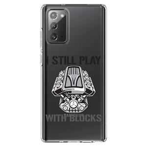 Clear Case for Galaxy Note I Still Play with Blocks Cars - Picture 1 of 7