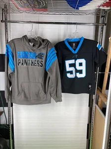 Carolina Panthers Hoodie And #59 Kuechly Jersey (k16) - Picture 1 of 11