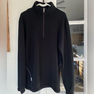 Icebreaker Merino wool Men's Original Half Zip in black size large - Picture 1 of 7
