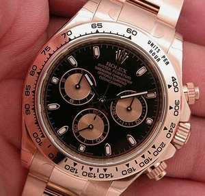 Rolex Cosmograph Daytona 116505 Everose Gold Oyster Black Index Dial 40mm Watch - Picture 1 of 4