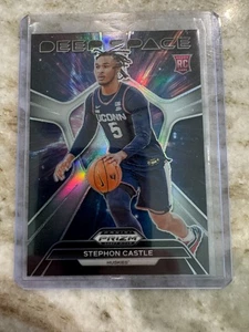 Stephon Castle 2024/25 Prizm Draft Picks Deep Space Prizms RC San Antonio Spurs - Foto 1 di 4