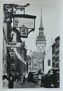 AK München Altes Rathaus Tal Hotel Schlicker Löwenbräu Högerbräu Spaten 1930 - Bild 1 von 2