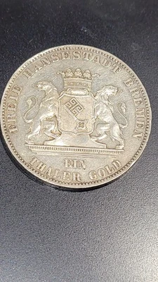 1865 German States-Bremen Thaler Second German Federal Shooting Festival - Image 1 of 2