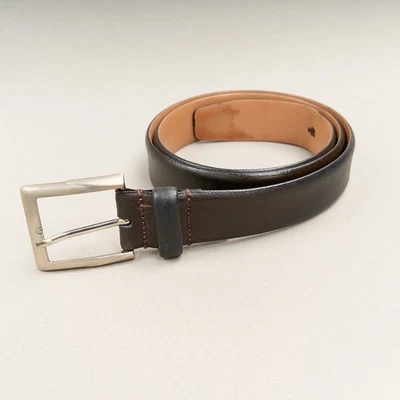 Cinturón de vestir Trafalgar Rafferty para hombre 36 marrón cuero italiano hecho en Italia Foto 1 de 4