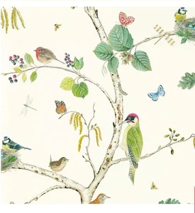 New Roll Sanderson Woodland Chorus Wallpaper, Arboretum, Pattern No. 217230 - Picture 1 of 4