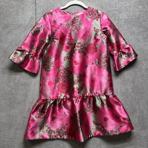 Crewcuts Special Occasion Dress Girls 12 Pink Floral Drop Waist Formal Dance - Picture 1 of 10