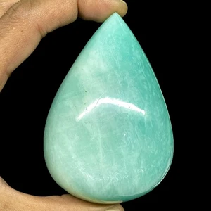 1050.2 Cts Natural Untreated Amazonite 84x57x33mm Huge Polished Oval Gemstone - Picture 1 of 10