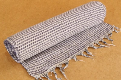 Homespun Fabric Vintage Textile Antique Cotton Weave Tissue Mid Century 1950's - Image 1 of 4