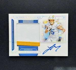 National Treasures Ladd McConkey RC Treasured Impressions Auto 15/25 Jersey # - Picture 1 of 3