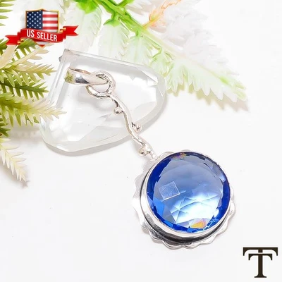 Cyber Monday Sale TANZANITE Stone December Pendant Jewelry 925 Sterling Silver - Image 1 of 4
