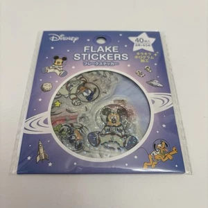Disney Space Flake Stickers 40pcs Hologram Micky Chip&Dale Donald Pluto Goofy - Picture 1 of 4