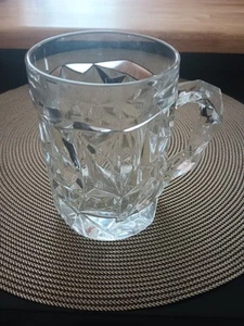 TIFFANY & CO. CRISTALLO TAGLIO ROCCIA 16 0z. TAZZA BIRRA FIRMATA FUORI PRODUZIONE 5" T X 3,5" W - Foto 1 di 6