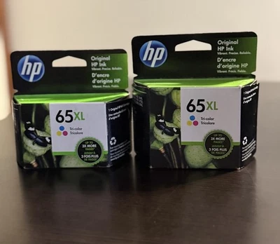 Genuine HP 65XL (N9K03AN) Tri Color Ink Cartridge HP 65 XL New Expired - Image 1 of 4
