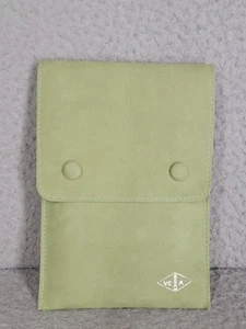 Autentica Van Cleef & Arpels vera collana verde scamosciato borsa da viaggio - Foto 1 di 11
