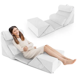 7PCS Adjustable Support Pillow Set Sit-up Pillow Memory Foam Bed Wedge Pillows - Picture 1 of 10