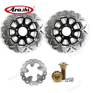 For Suzuki GSX 600 F GSX 750 F 1998-2003 Front Rear Brake Discs + Mounting Bolts - Picture 1 of 23