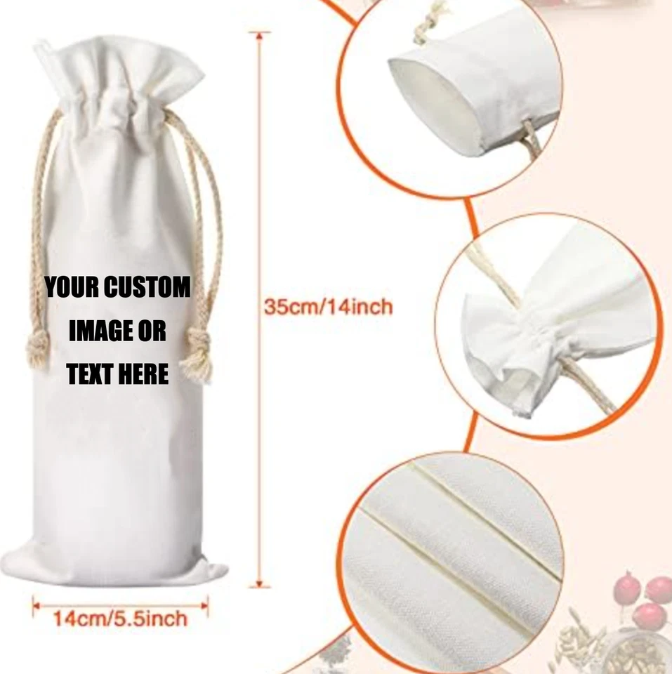 Bolsa de vino personalizada para Navidad, vacaciones, fiesta de jubilación, boda, compromiso Foto 1 de 1