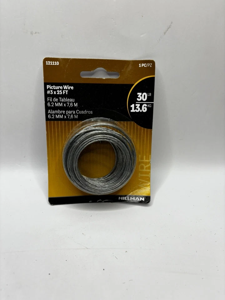 2X | Hillman Picture Wire #3 X 25 ft 30 lb Nuevo de Lote Antiguo | Lote de 2 Foto 1 de 3