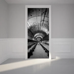 Pegatina de pared de puerta túnel metro - Envoltura de puerta autoadhesiva sin burbujas - Imagen 1 de 1
