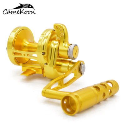 CAMEKOON Seefischerei Jigging Angelrollen Aluminium See Big Game Trolling Rolle - Bild 1 von 4