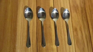 4 Place Teaspoons Wallace 18/10 Stainless HARTFORT PATTERN 6.5" #T11 - Picture 1 of 4
