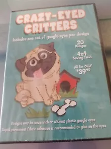 Dakota Collectibles Crazy Eyed Critters Embroidery Design CD 20 Designs + EYES - Picture 1 of 2