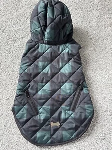 Barkley & Finn Dog Winter Vest Adjustable Chest (21-22in) Plaid M Green-Tartan - Picture 1 of 5