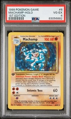 1999 POKEMON GAME 8 MACHAMP-HOLO 1ST EDITION PSA 4 - Image 1 of 2
